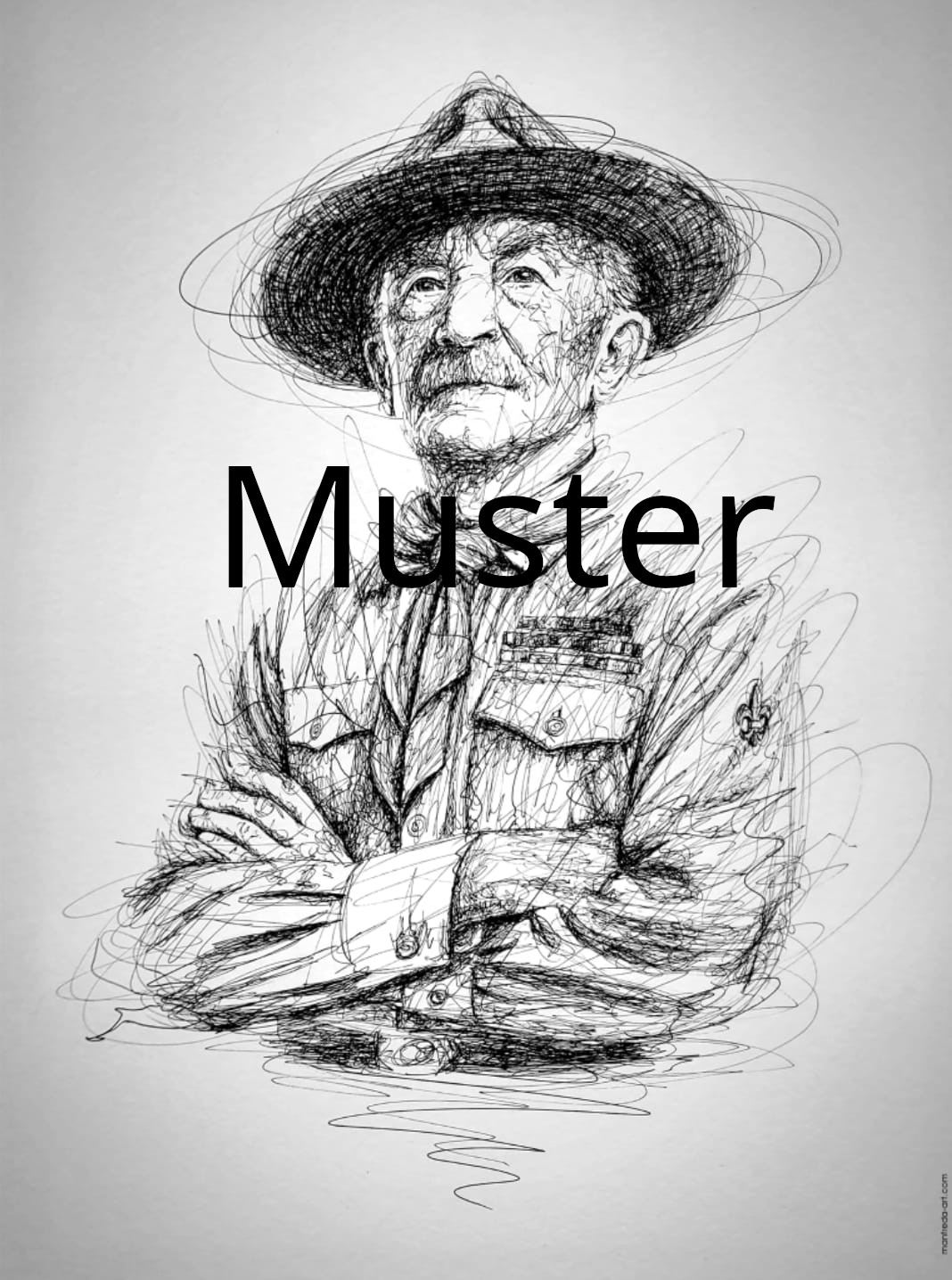 Kunstdruck BiPi (Baden-Powell) von Markus Manfreda